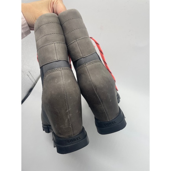 NWT Sorel Joan of Arctic Waterproof Wedge III Lexie Bootie Quarry Sz 9.5 Grey - Picture 7 of 13